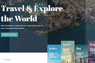 travel agency vacation rentals tour website hotel booking travel affiliate