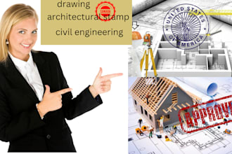 provide pe stamp, review architectural drawings,roof plaen,