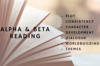 alpha or beta read your novel