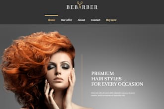 design barbershop website barber website hair salon website barbershop store
