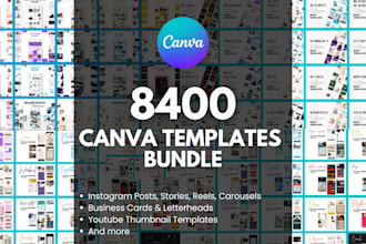 deliver 8400 canva social media templates