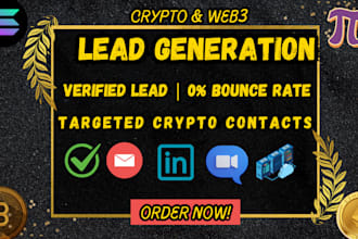 provide verified crypto web3 b2b leads generations