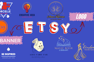 create a stunning etsy banner, logo, and shop kit to elevate your brand