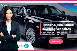 create limousine chauffeur taxi booking website design fix error wordpress web