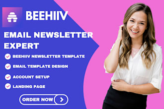 setup beehiiv account beehiiv ai newsletter template design beehive landing page