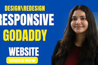 do godaddy website design, develop godaddy website and godaddy website redesign