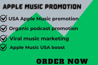 grow your apple music with organic promotion, apple promo, with real fans