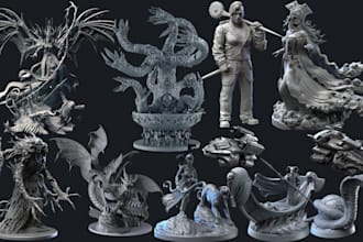 sculpt miniature warhammer 40k figurine action figure statue 3d print and paint