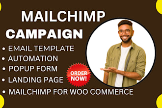 design mailchimp email template and automation  popup form