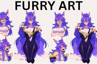 draw furry reference sheet character sheet anthro nsfw oc fursona vtuber