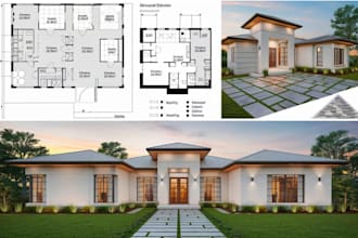 do full architectural, structural, electrical, mep, blueprint for city permit