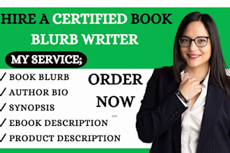 ghostwrite compelling book blurb, book description, author bio, kindle synopsis