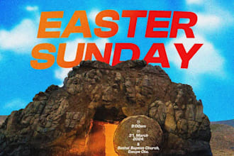 design inspiring easter and good friday flyer from scratch