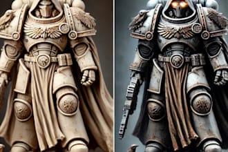 paint 3d toy warhammer 40k 3d miniature painting resin