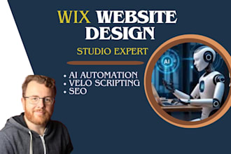 design a custom wix studio website with ai automation and velo scripting