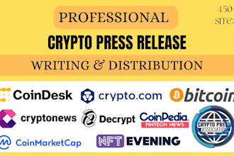 crypto press release, press release distribution, blockchain, nft distribution