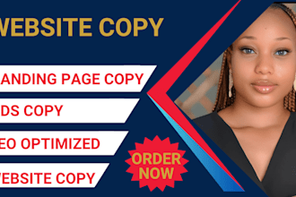 website content copywriter, landing page copywriting  SEO optimized