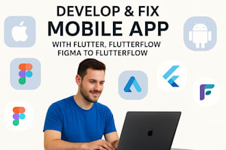 develop fix mobile app with flutter flutterflow figma to flutterflow app design