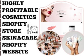 design cosmetics website cosmetics shopify store  skincare website