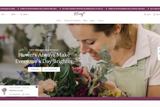 design flower store flower shopify store flower website flower dropshipping