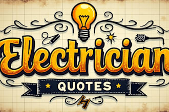 make  high quality electrician quotes logo with a new concept