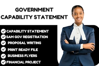 write and design a winning government capability statement, business overview