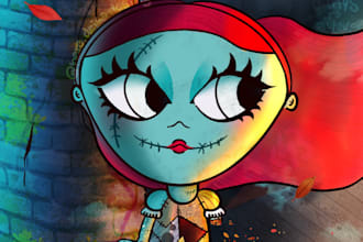 do amazing cartoony illustrations