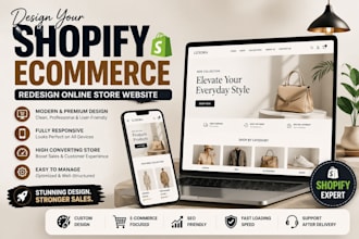 design your shopify ecommerce redesign online store website