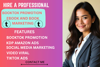create a tiktok booktok promotion video viral KDP marketing tiktok ads