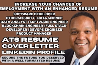 write IT and tech resume, cybersecurity, data science, cloud engineer CV