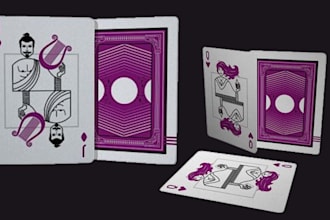 design 52 custom playing card game decks and poker card or board game tuck box