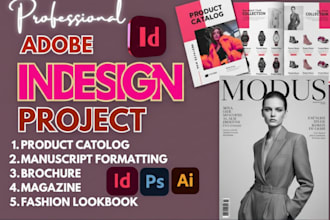 design product catalog, company profile corporate brochure adobe indesign flyer