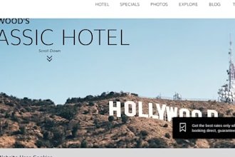 design responsive hotel booking website, travel website, airbnb, cargo website