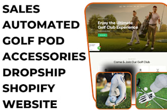 design sales automated golf accessories shopify store print on demand golf store