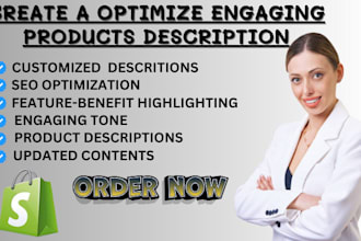 create engaging product descriptions for your shopify website