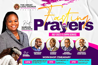 design exceptional flyers for church event poster social media graphics fast