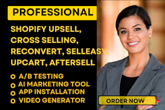 setup shopify product upsell cross selling reconvert selleasy upcart aftersell