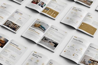 design corporate brochure, business annual report , buyer guide workbook booklet