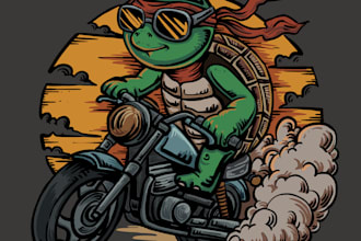 a custom vintage cartoon illustration perfect for shirts or wall art