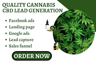 generate cannabis lead pharmacy lead landing page cbd website lead generation