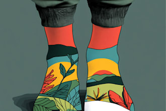 draw a unique socks design