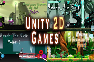 develop unity 2d 3d games for mobile PC with multiplayer and custom design
