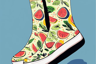 draw a creative socks unique sock design for you