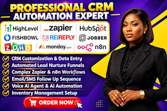do hubspot crm automation gohighlevel fishbowl rei reply n8n zapier integration