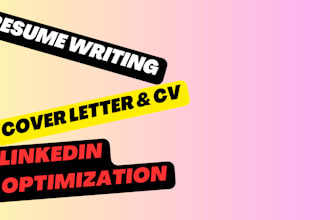 do resume writing, CV, linkedin profile optimization