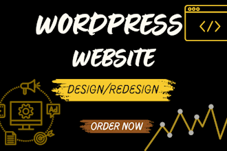 create or redesign a responsive wordpress website full setup