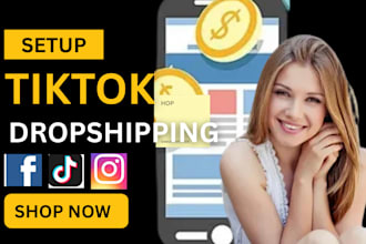 create and connect facebook, instagram, and tiktok shops with shopify, et