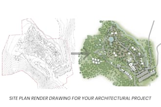 do the site plan rendering for your architectural project