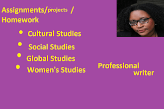 handle cultural studies, global studies, women studies, social studies tasks