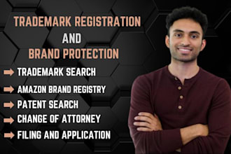 be your licensed trademark attorney for USA UK and canada, patent search, filing